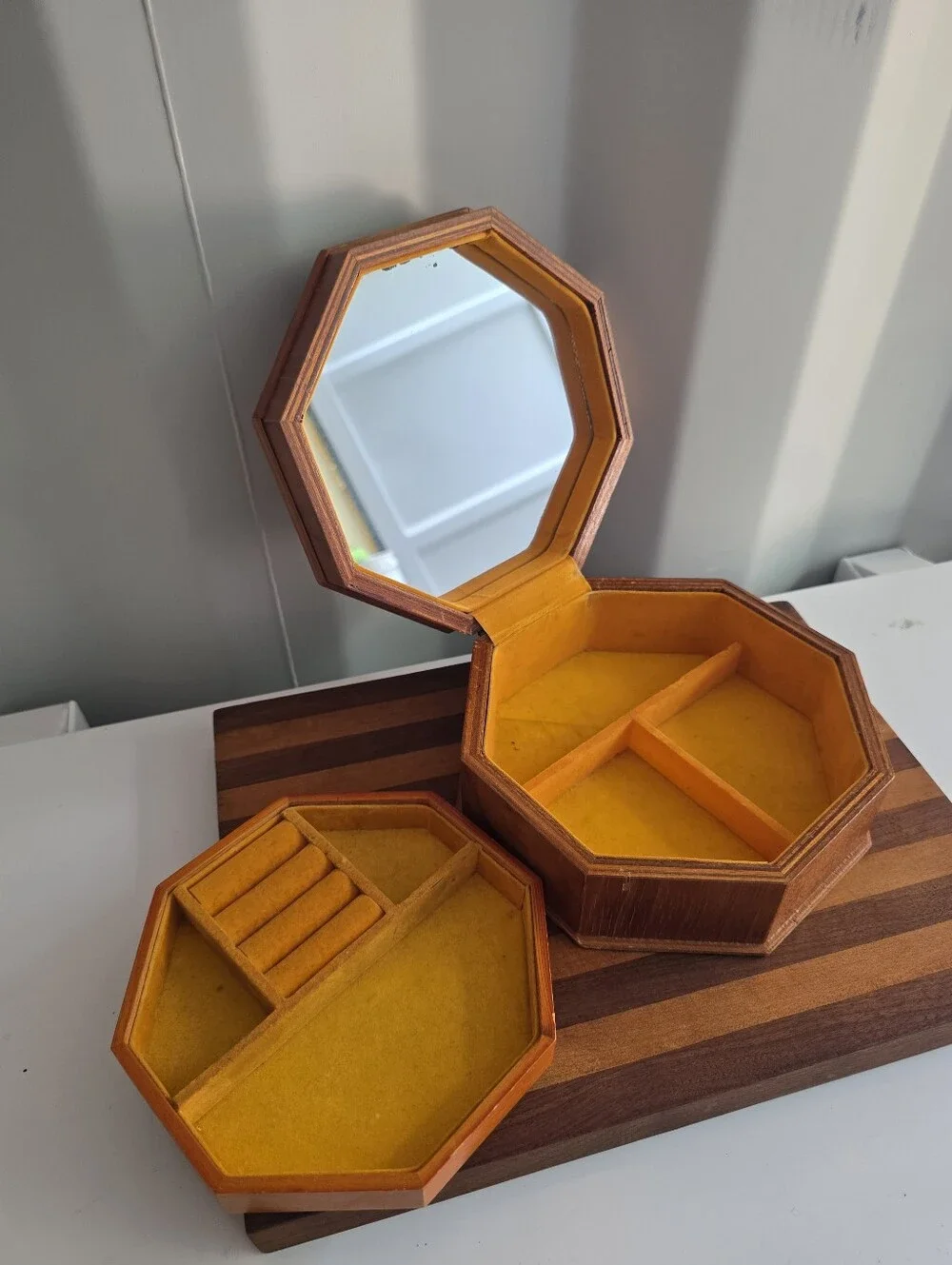 Vintage Rattan Jewelry Box